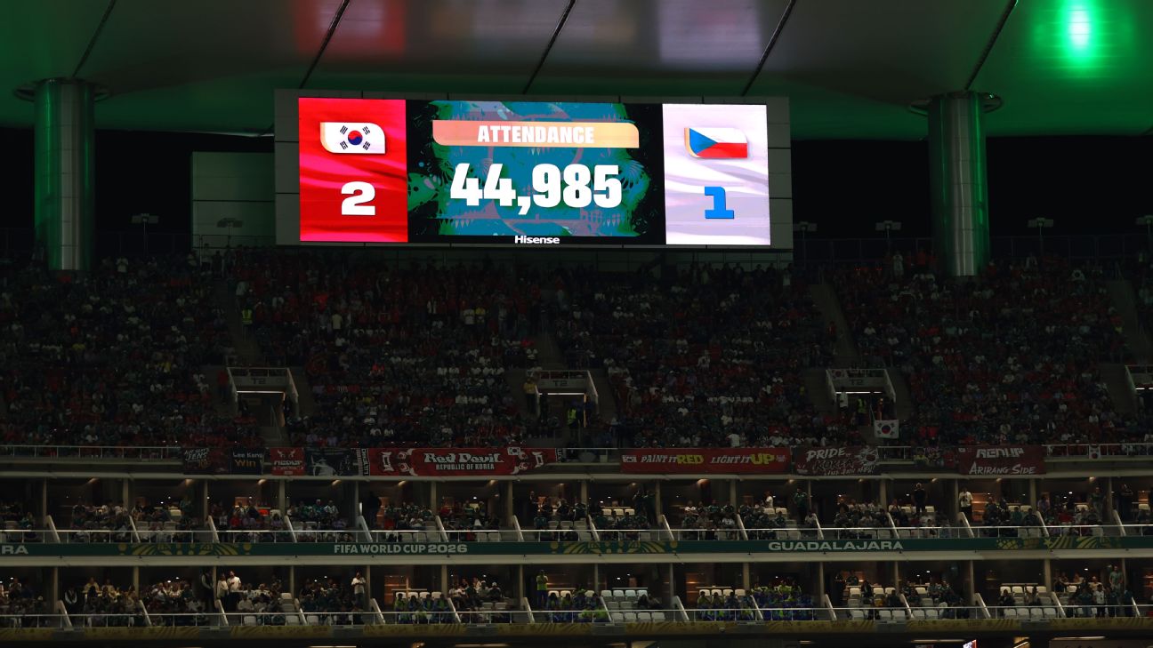 韩国对捷克世界杯之战，FIFA坚守4.4万上座率数据不松口